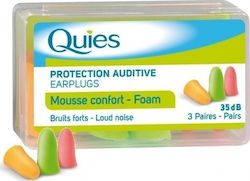 Dopuri de urechi din spumă Quies Comfort 3 perechi Dopuri de urechi din spumă Quies Comfort 3 perechi