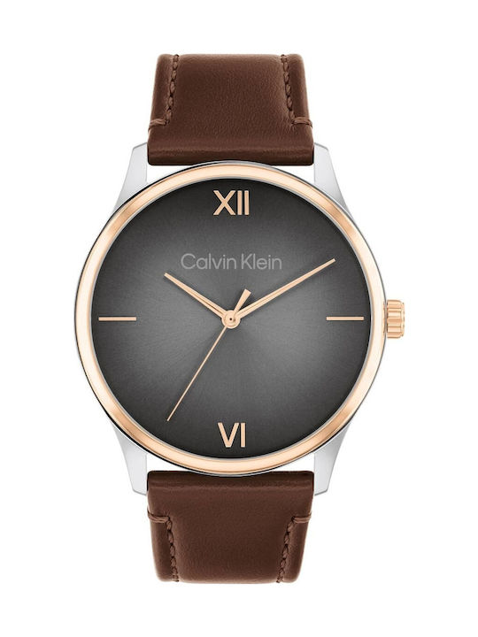 Calvin Klein Ascend Ρολόι Μπαταρίας με Δερμάτινο Λουράκι Calvin Klein Ascend Ρολόι Μπαταρίας με Δερμάτινο Λουράκι