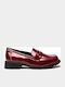 Miss Belgini Patent Loafers Burgundy