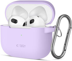 Tech-Protect Silicone Hook Θήκη Σιλικόνης με Γάντζο Lavender για Apple AirPods 3