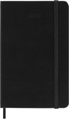 Moleskine Weekly Agenda 2024 Black