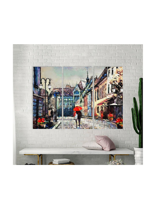 I-gallery Τρίπτυχος Πίνακας σε Καμβά 60x60cm