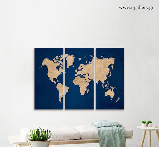 I-gallery Τρίπτυχος Πίνακας σε Καμβά 60x60cm