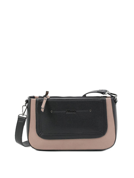 Doca Damen Tasche Crossbody Schwarz