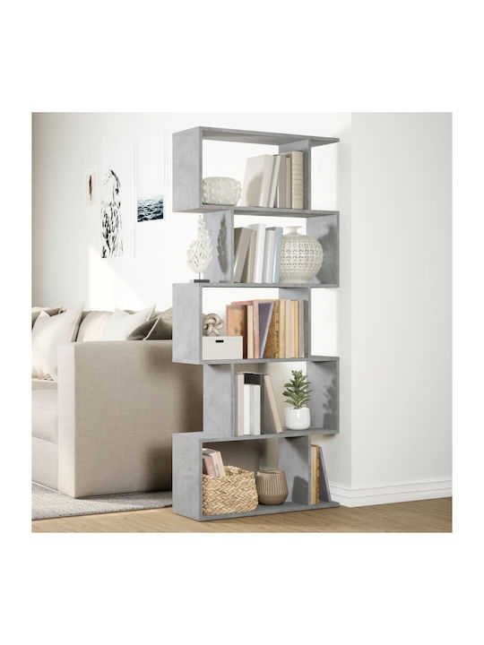 Grey Bookcase 70x24x161cm