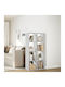 White Bookcase 69.5x29x137.5cm