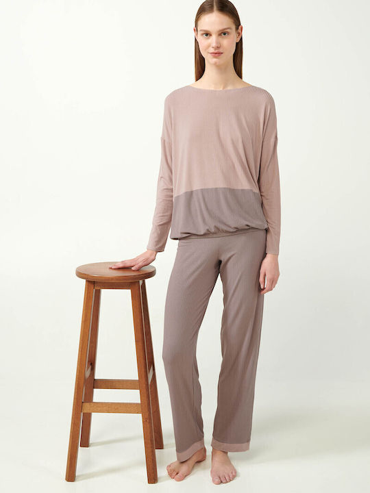 Vamp Winter Women's Pyjama Top Rose Dusty