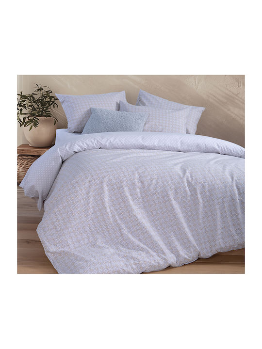 Nef-Nef Homeware Module Σετ Σεντόνια Υπέρδιπλα με Λάστιχο 160x200+35εκ. Grey (4τμχ)