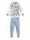 Disney Kinder Schlafanzug Winterlich Baumwoll Blue Frozen