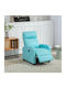 Relaxsessel Friseurwaschbecken mit Fußhocker aus Kunstleder Blue 68x88x98cm