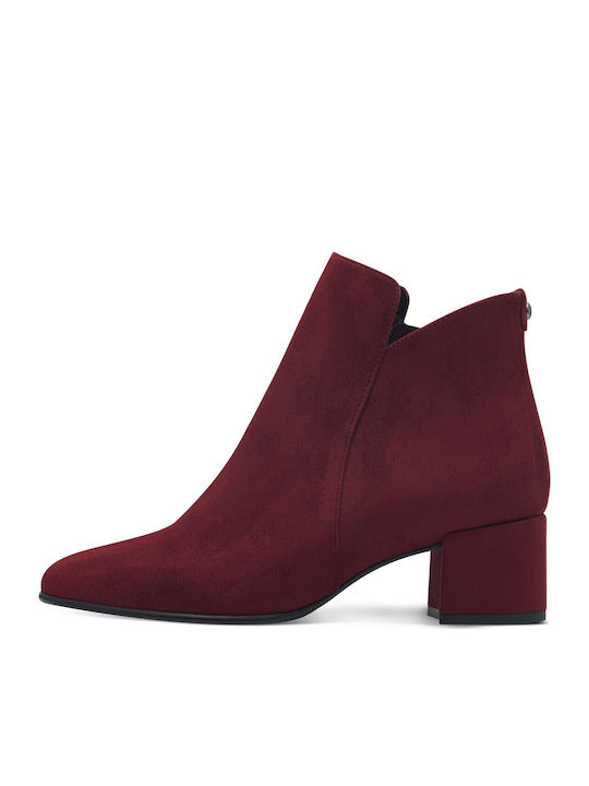 Tamaris Women's Ankle Boots with Medium Heel Burgundy 1-25354-43