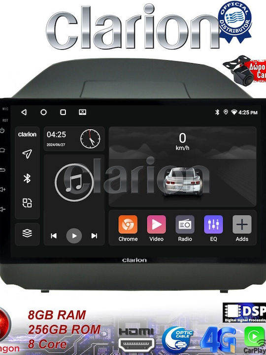 Clarion Auto-Audiosystem für Hyundai iX35 2009>2015 (Bluetooth/USB/WiFi/GPS/Apple-Carplay/Android-Auto)
