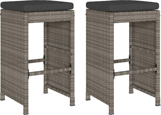Stool for Bar Outdoor Gray 40x40x76cm