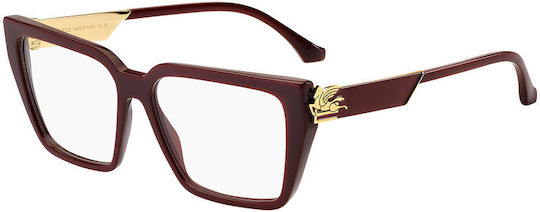 Etro Women's Butterfly Prescription Eyeglass Frame Red