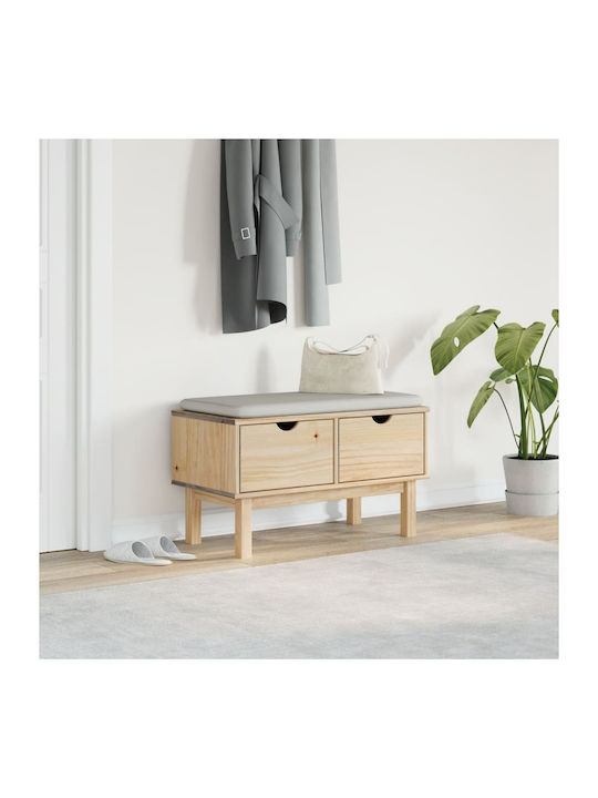 Entry Furniture with Shoe Rack & Bench Coffee 80x40x45cm