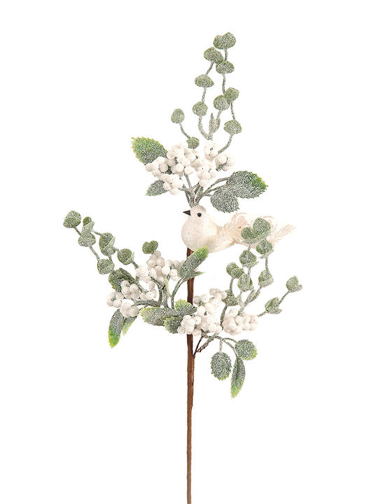 Κλαδί Λευκό Πουλί 55cm Vetur Bv 92289