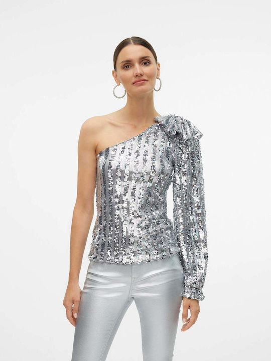 Vero Moda Damen Bluse Silver