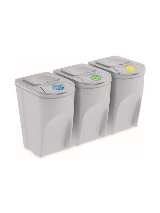 Prosperplast Sortibox 3 × 35 L Ash