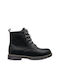 Garvalin Kids PU Leather Military Boots Black