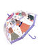 Djeco Kids Curved Handle Umbrella with Diameter 70cm Transparent