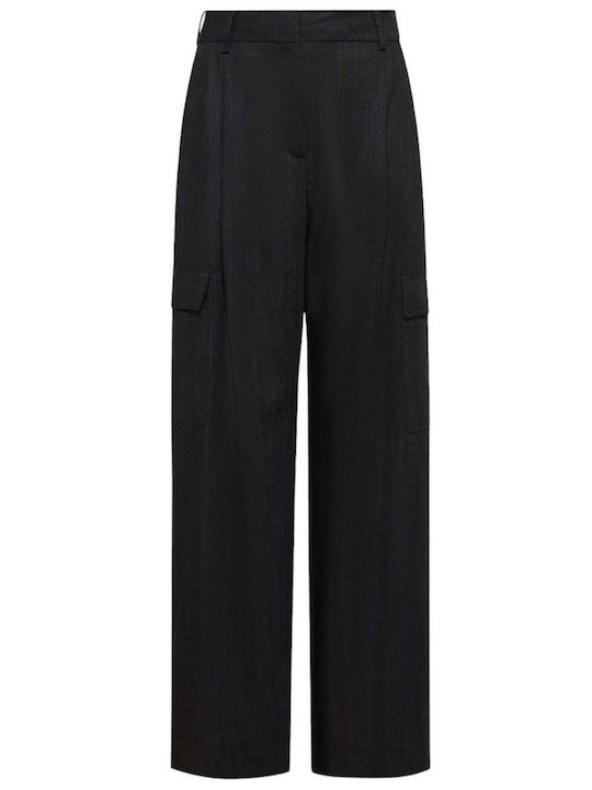 Marella Women's Fabric Cargo Trousers Gray