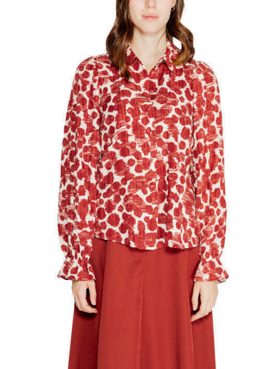 Vero Moda Women's Long Sleeve Shirt Red