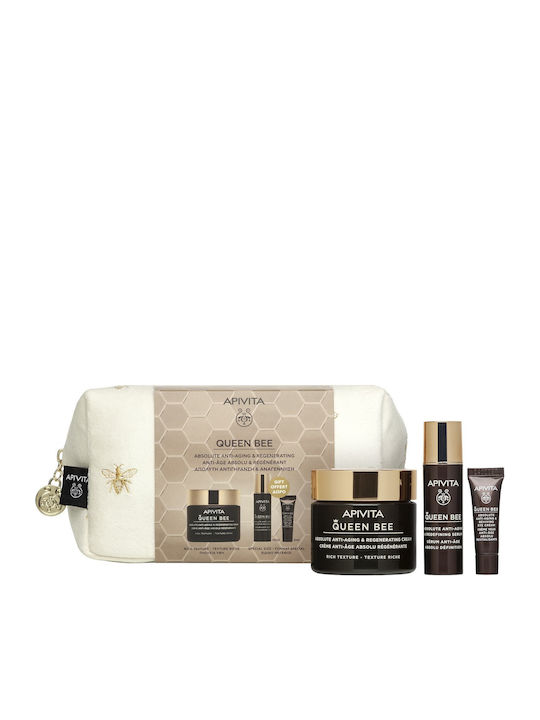 Apivita Queen Bee Hautpflegeset für Anti-Aging 4Stück