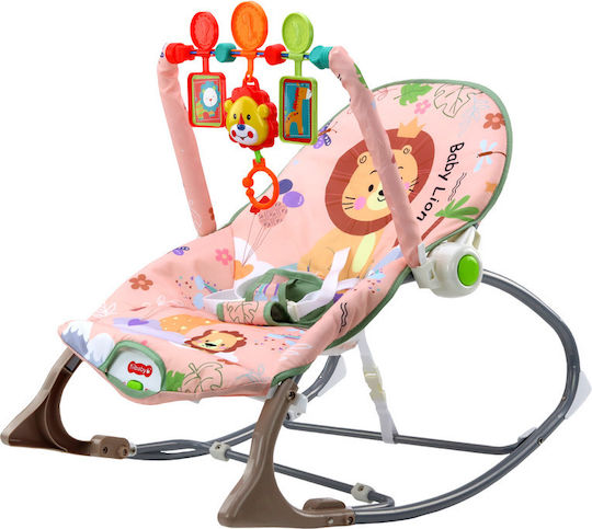 Lean Toys Lion Electric Baby Relax Pink