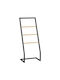 HomCom Ράγα Μπάνιου Μονή Επιτοίχια με Βίδες ​40.5x28cm Inox Μαύρη