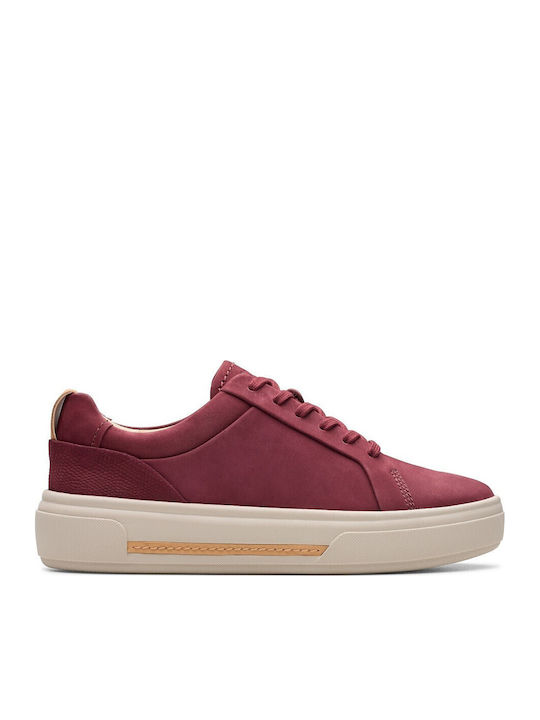 Clarks Hollyhock Walk Sneakers Burgundy