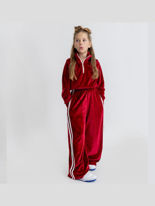 Alice Kids Sweatpants Set Red 2pcs