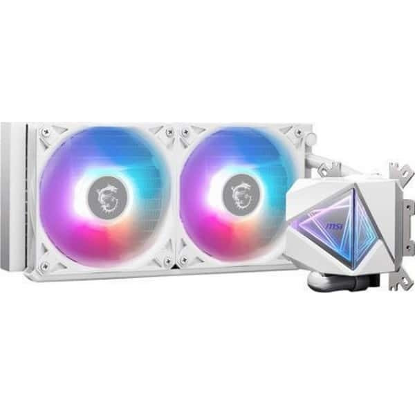 MSI MAG CoreLiquid Υδρόψυξη Επεξεργαστή Διπλού Ανεμιστήρα 120mm για Socket AM4/AM5/1700/1200/115x με ARGB Φωτισμό Λευκή