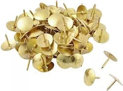 Metallic Gold Push Pins 100pcs 4sxo55