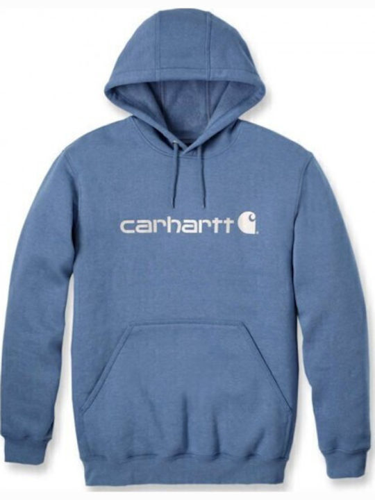 Carhartt Φούτερ με Κουκούλα Γαλάζιο Thundercloud