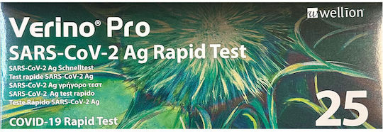 Wellion Verino Pro Sars-cov-2 Ag 25pcs Diagnostic Test for Rapid Detection Antigens with Nasal Sample
