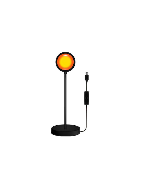 Лампа за проекция на залез Zola с USB захранване 2.5 W яркост 125 Lm алуминий височина 27 см B