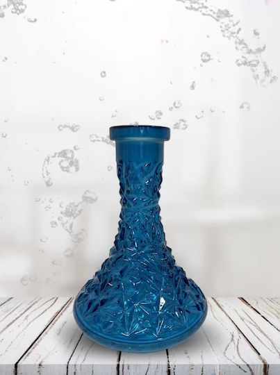 Vas Narghilea din Sticlă Cristal Albastru Deschis