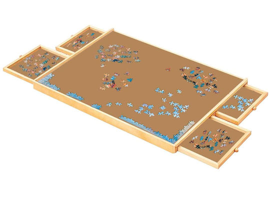 Puzzle Table 4 Drawers Zola Surface Enough 1500 Pieces Pine Mdf Board 90.5 X 68 X 4