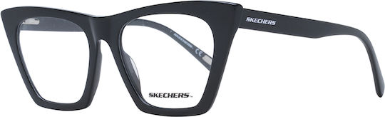Skechers Weiblich Kunststoff Brillenrahmen Schwarz SE2194 001