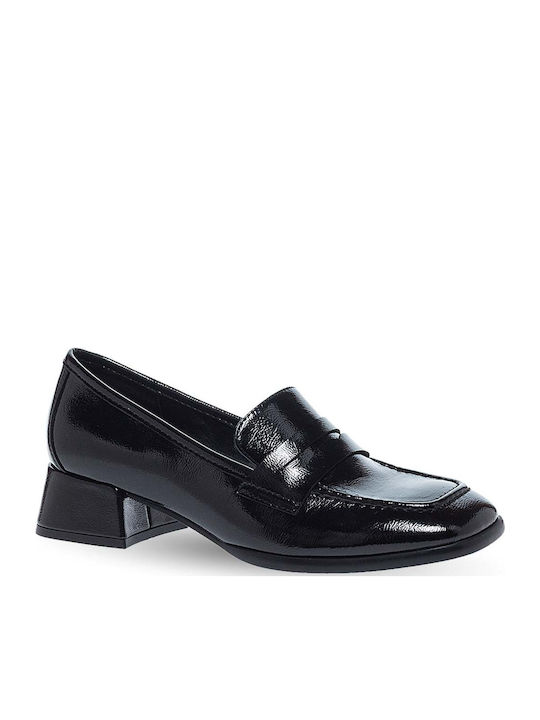 Parex Leather Women's Moccasins in Black Color