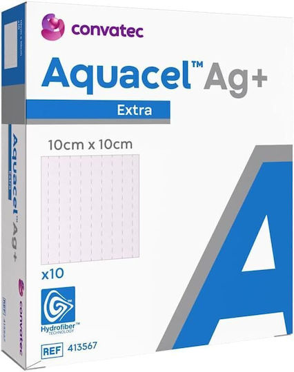 Convatec Aquacel Extra Ag+ Hydrofiber Non-Sterile Gauze 10x10cm 1pcs