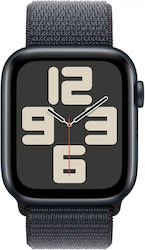 Apple Watch SE 2024 44mm Midnight με Ink Sport Loop Apple Watch SE 2024 44mm Midnight με Ink Sport Loop