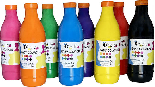 OColor Tempera de Pictură Multicolore 1000ml 8buc