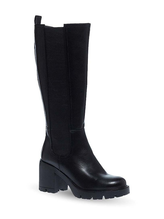 Parex Synthetic Leather Women's Boots with Rubber / Zipper Black