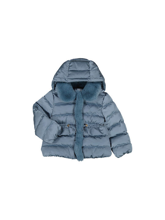 Abel & Lula Kids Fur Coat Blue