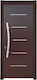 Θωρακισμένη Πόρτα Wenge Inox Kp113