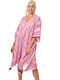 Potre Women's Caftan Beachwear Pink