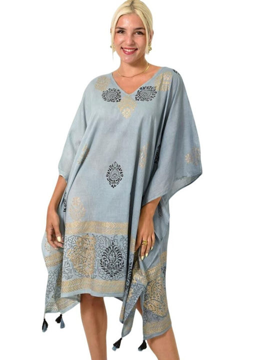 Potre Damen Kaftan Strand Grey