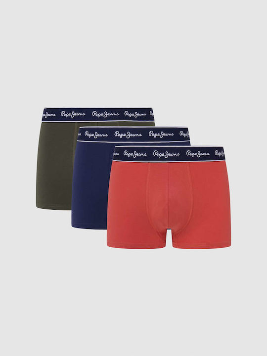 Pepe Jeans Ανδρικά Μποξεράκια Πολύχρωμα 3Pack