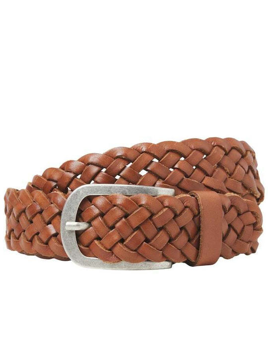 Men's Belt Knitted Tabac Brown